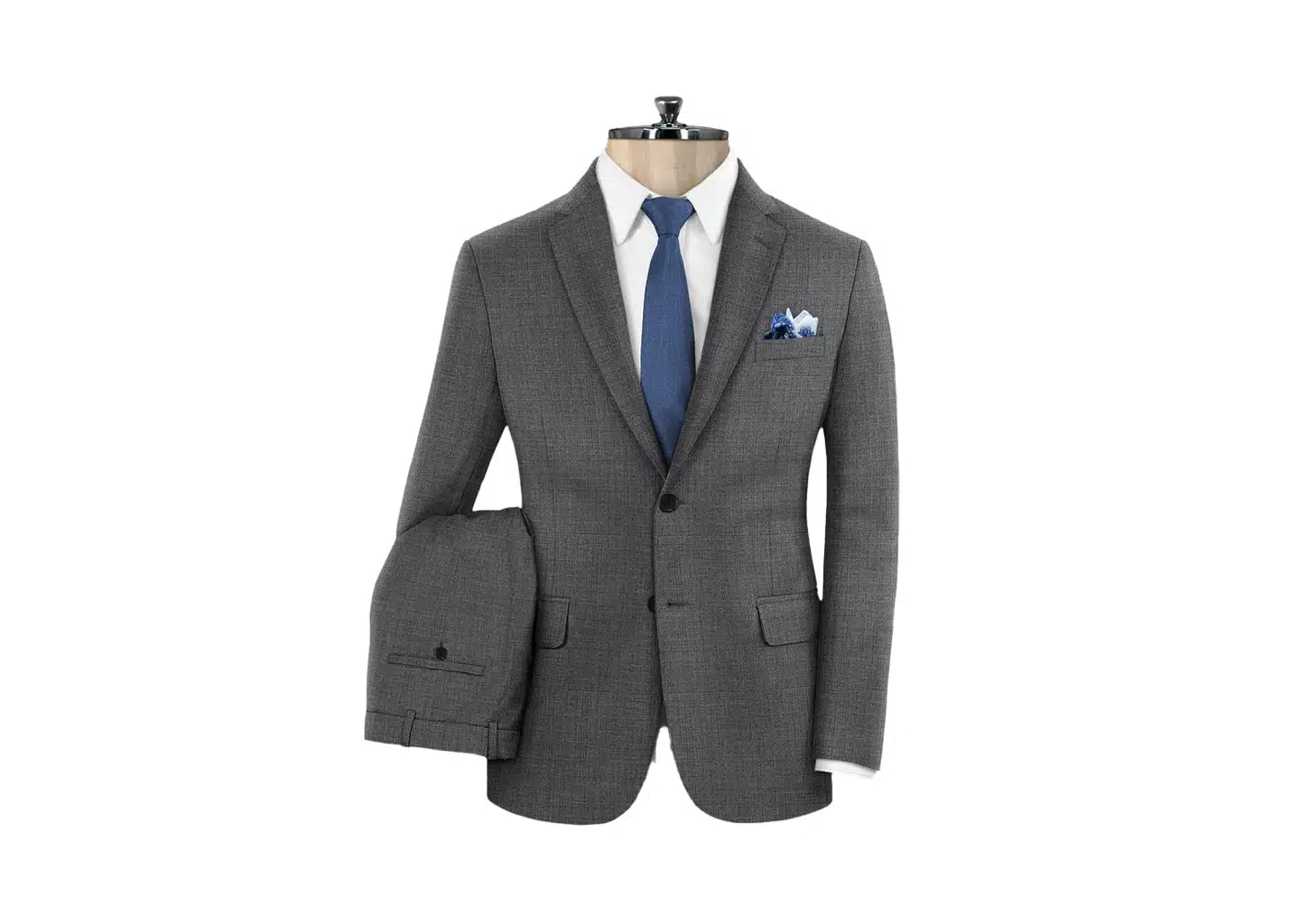 Zweiteiliger Grauer Check Lightweight Anzug