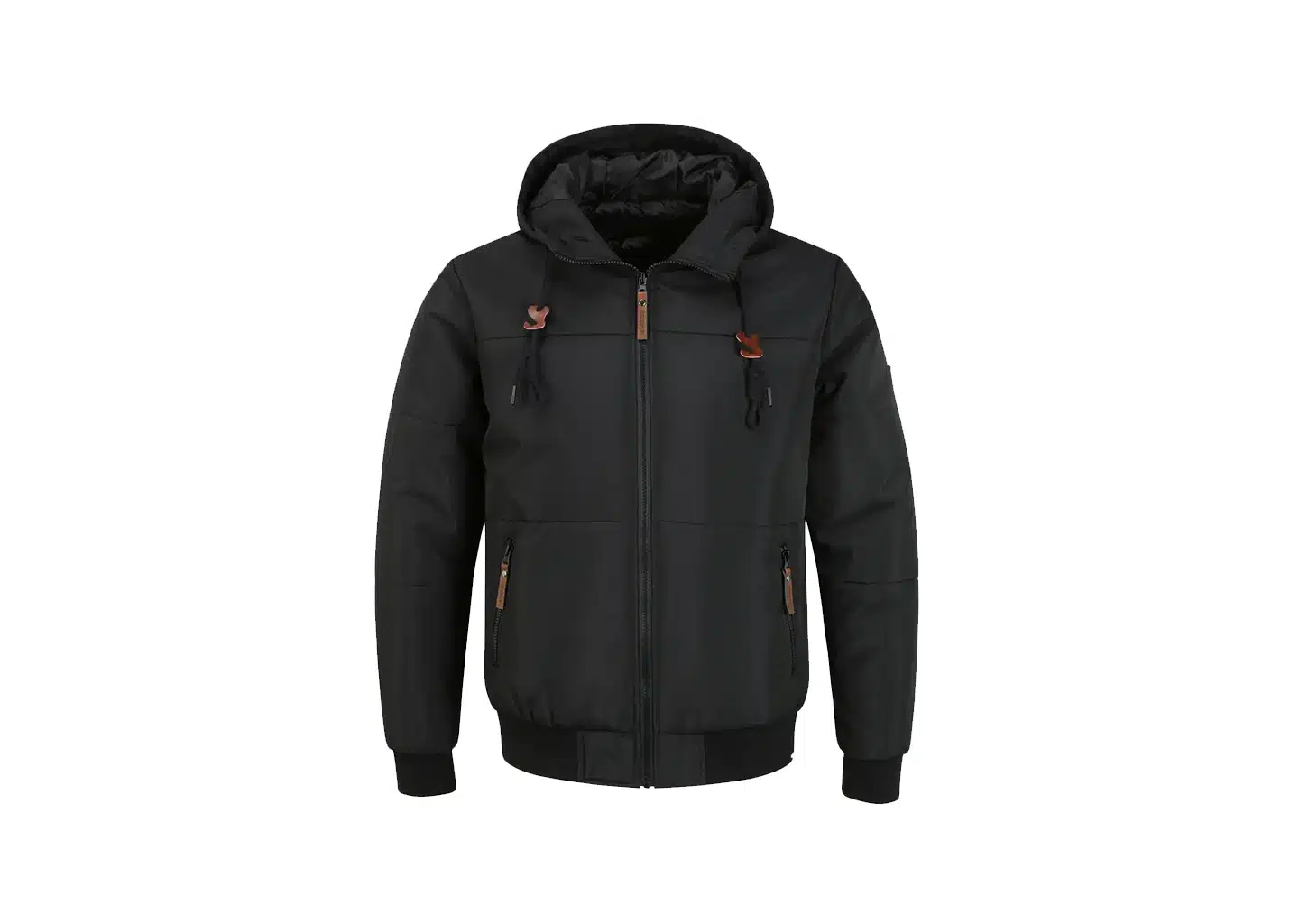 Herren Winterjacke-Hood Teddy Lining/Schwarz