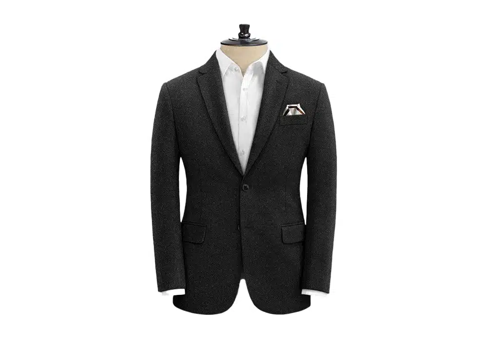 Formelle Schwarz Sakko Herren – Wollblazer