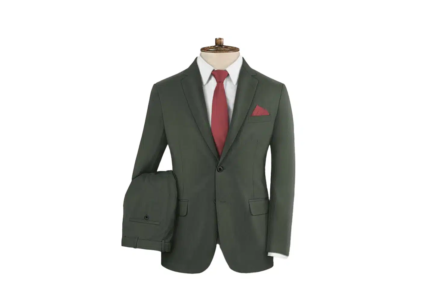 Dunkelgrün Anzug Herren Slim Fit