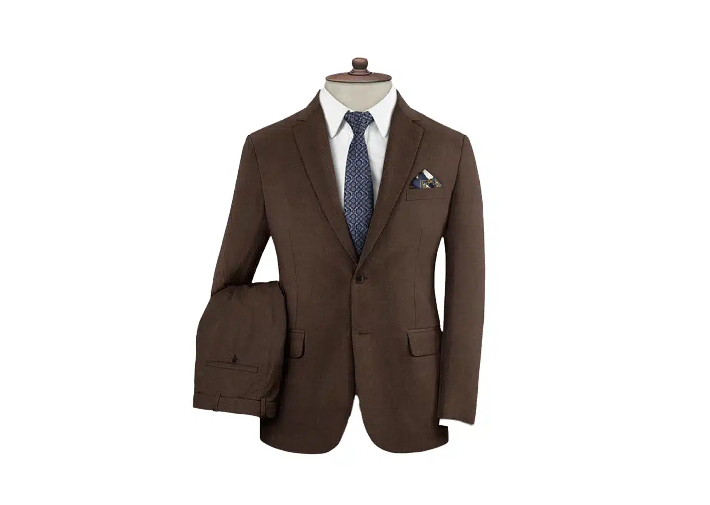 Herren Anzug Dunkelbraun Slim Fit