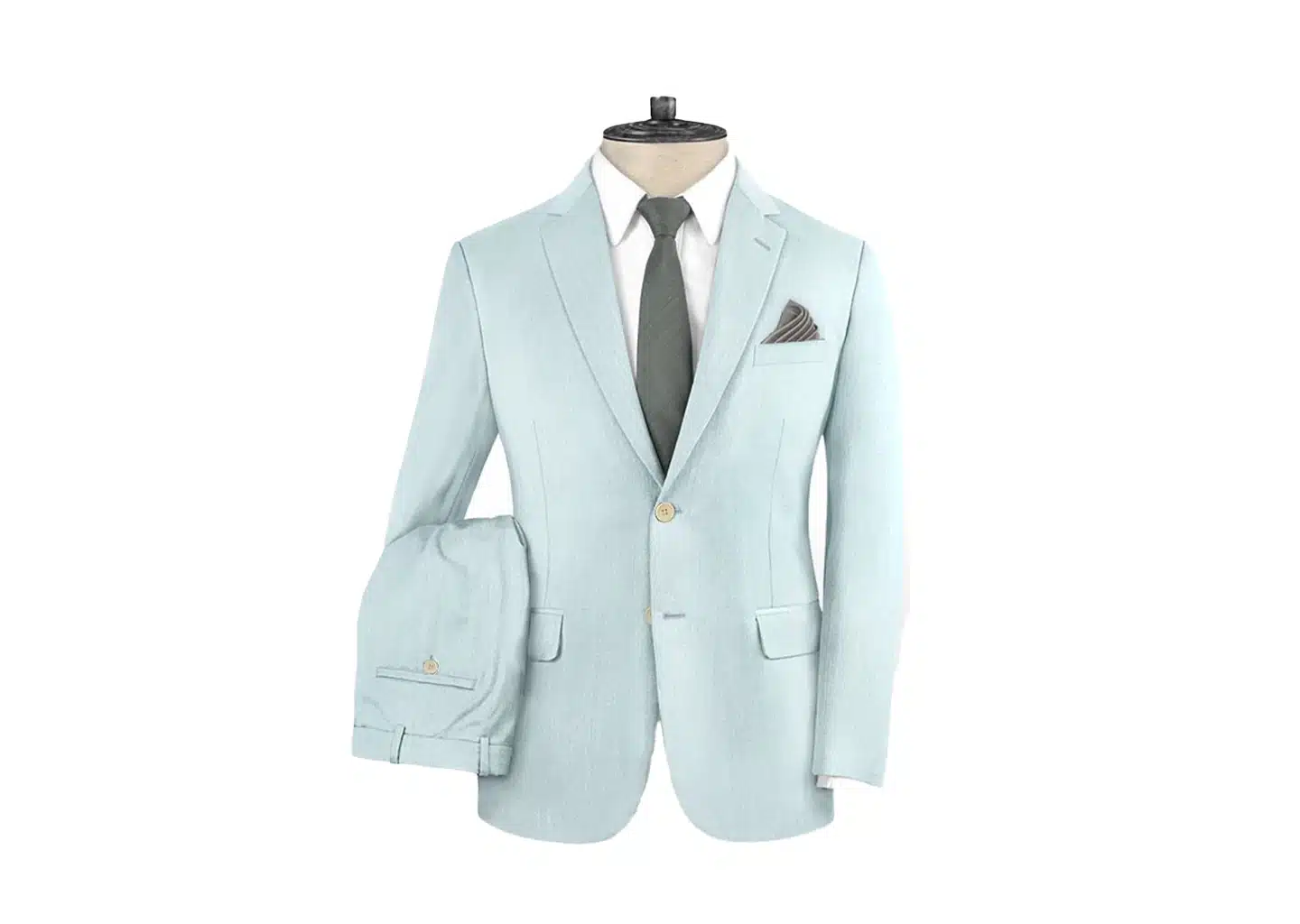 Einfacher Hellblauer Anzug Herren