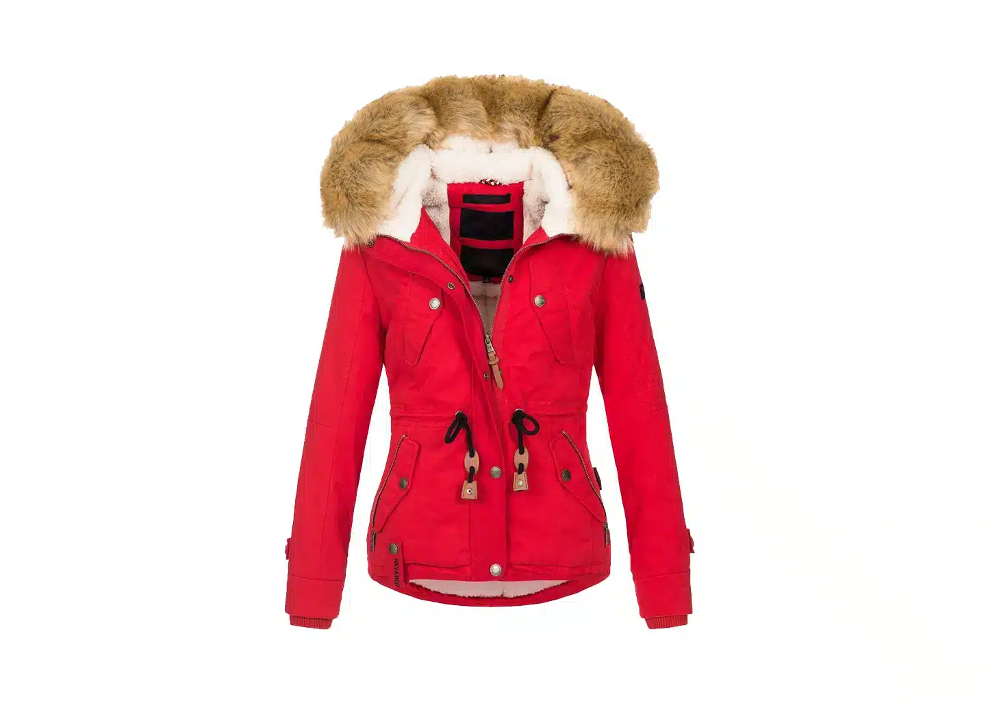 Rote Winterjacke