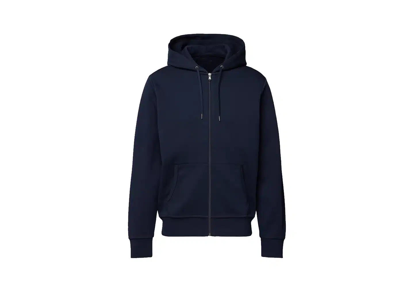 Full Zip-Up Dunkelblaue Sweatjacke Herren