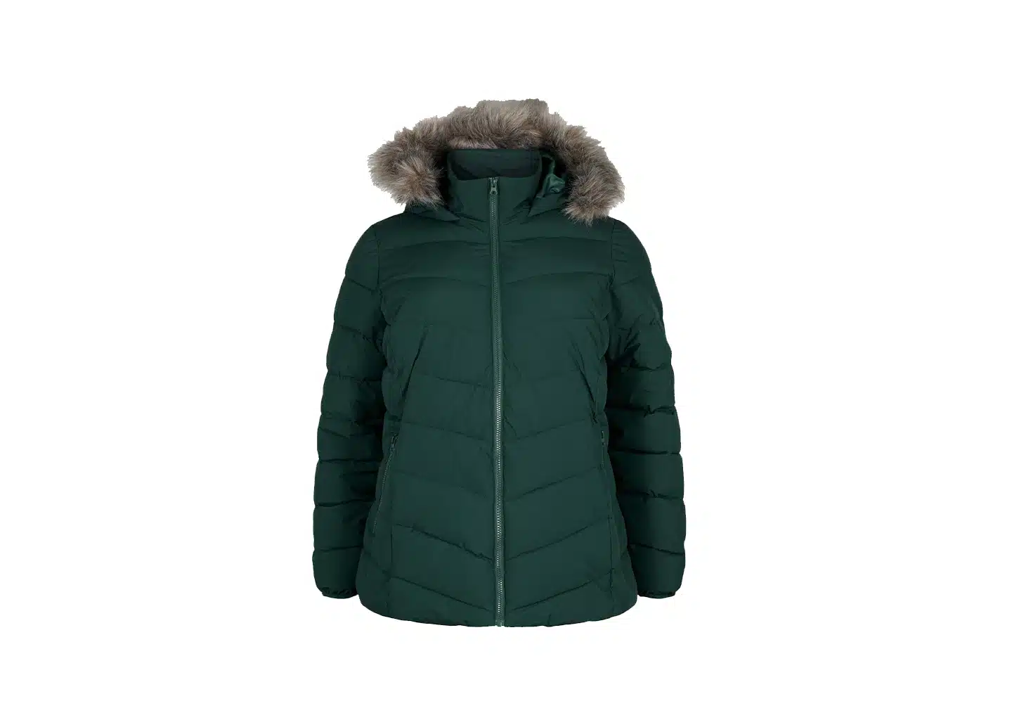 Kurze Grüne Pufferjacke Damen