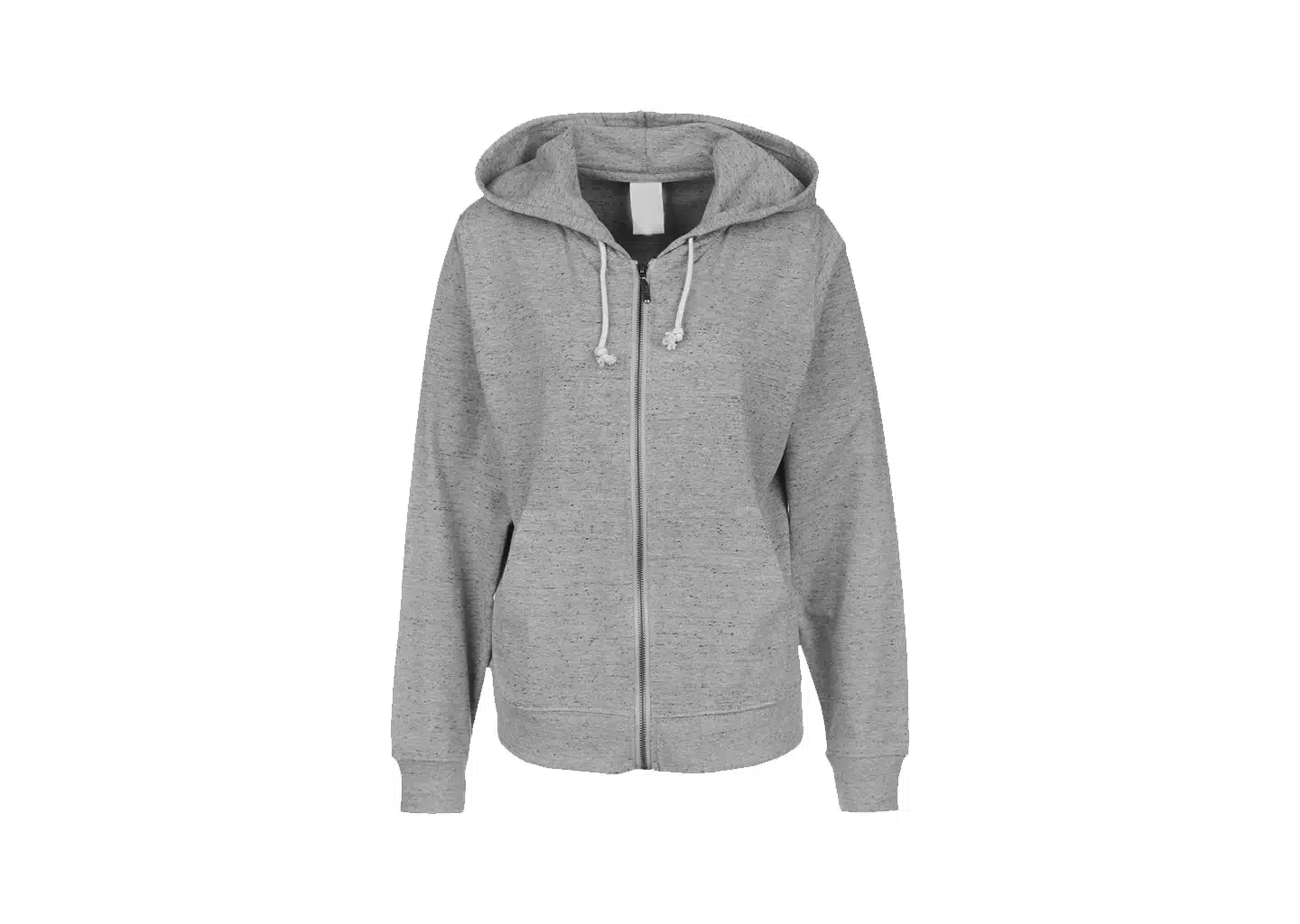 Hellgraue Sweatjacke Damen Full-Zip Hoodie