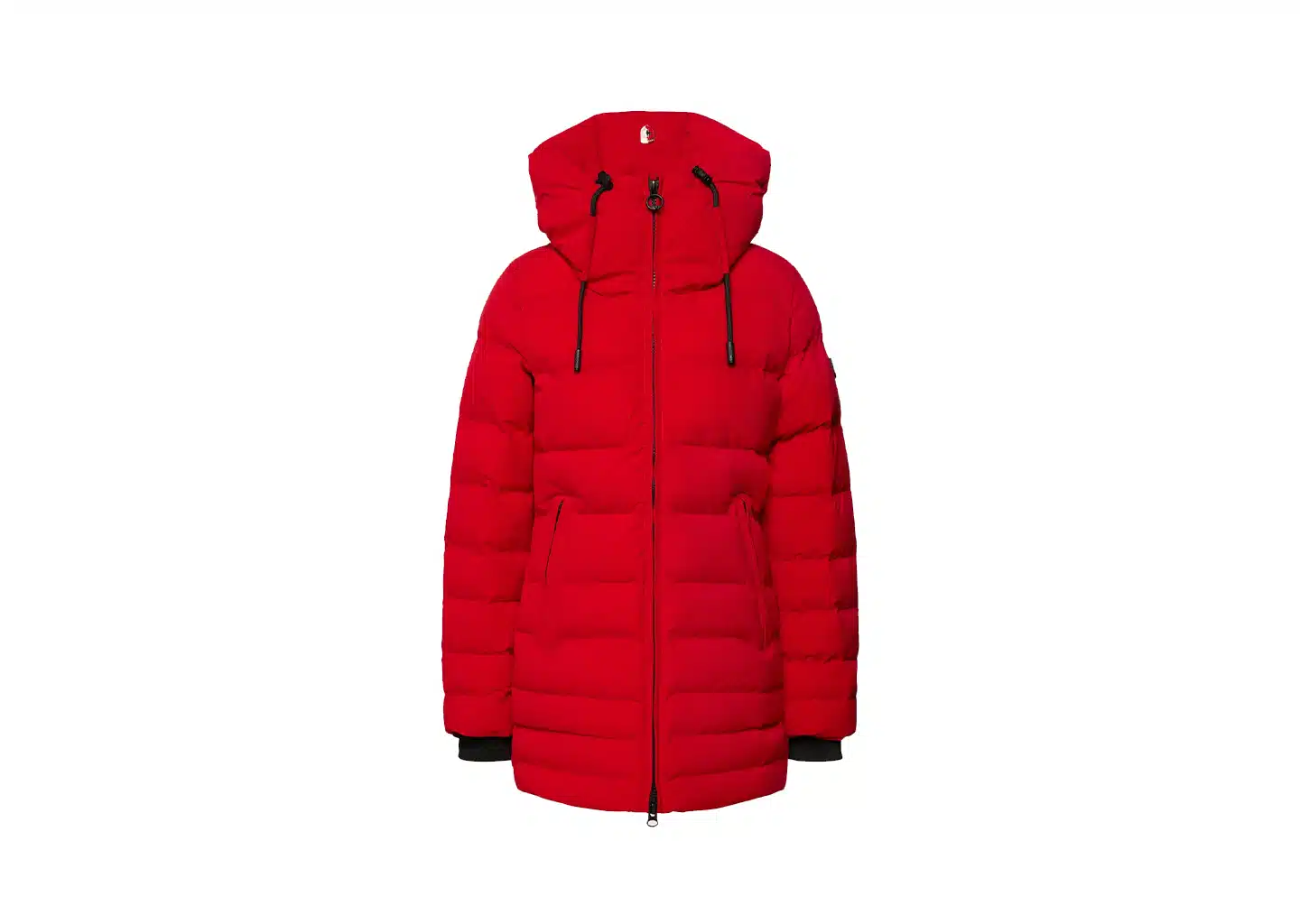 Regenjacke Damen Rot Regular Fit mit Kapuze