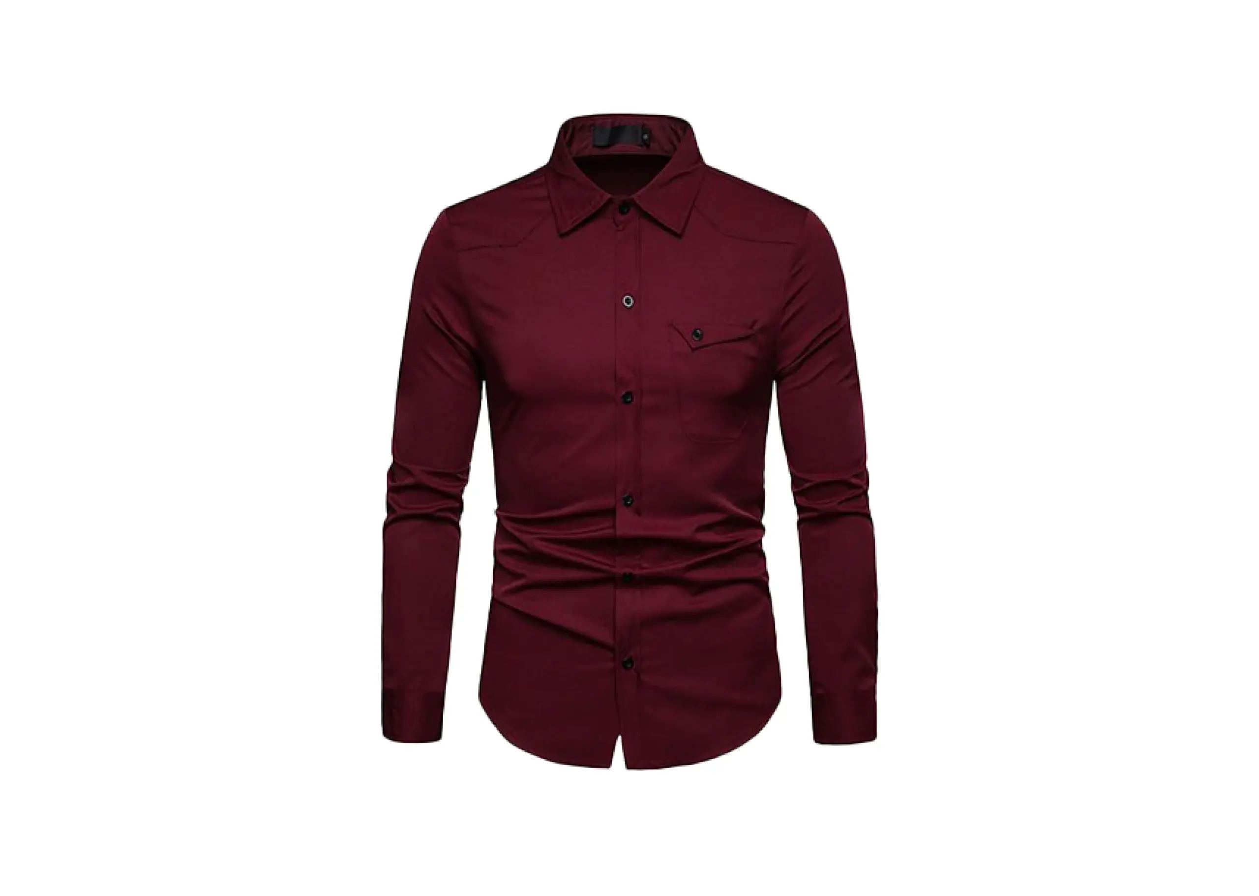 Slim fit Wine Rotes Hemd Mann