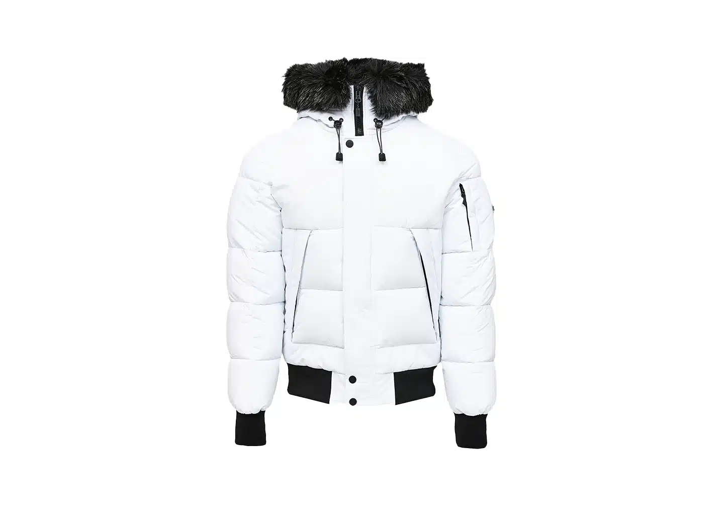 Weiße Winterjacke – Hooded Puffer Jacket