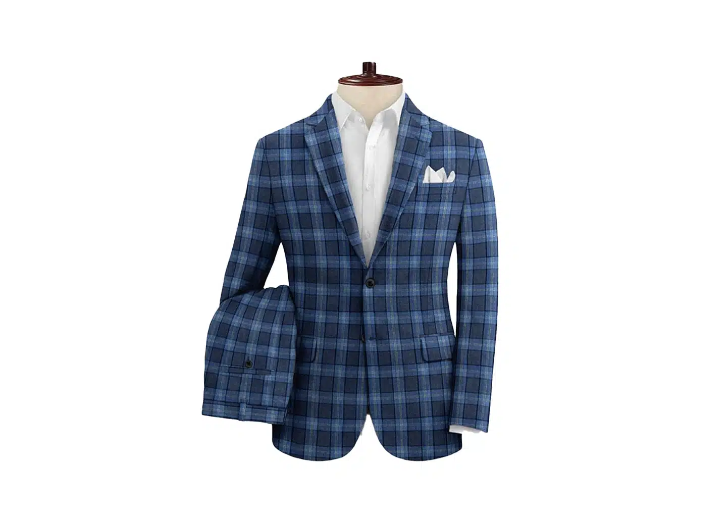 Glen Leinen Karo Anzug Herren