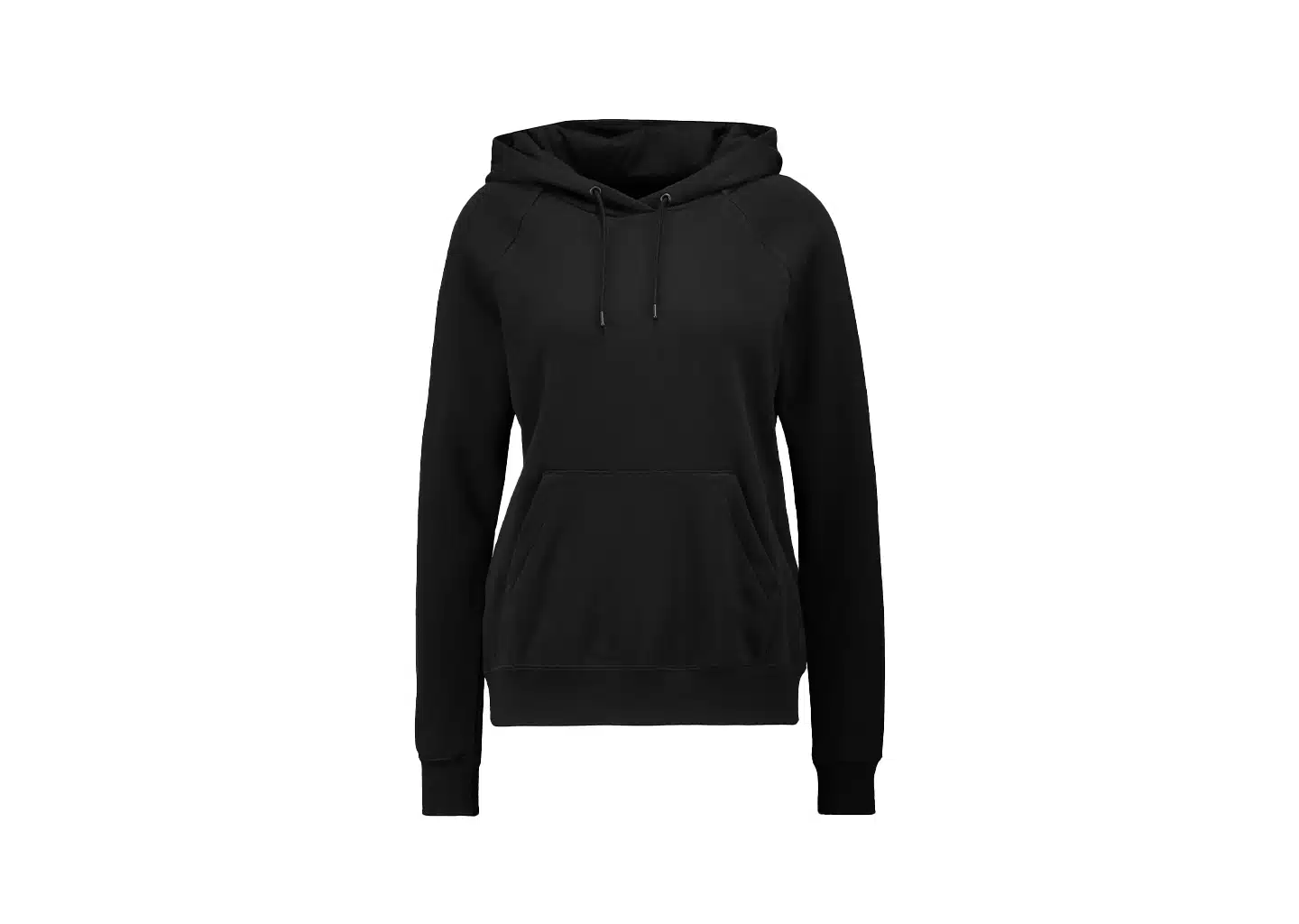 Schwarzer Kapuzenpullover