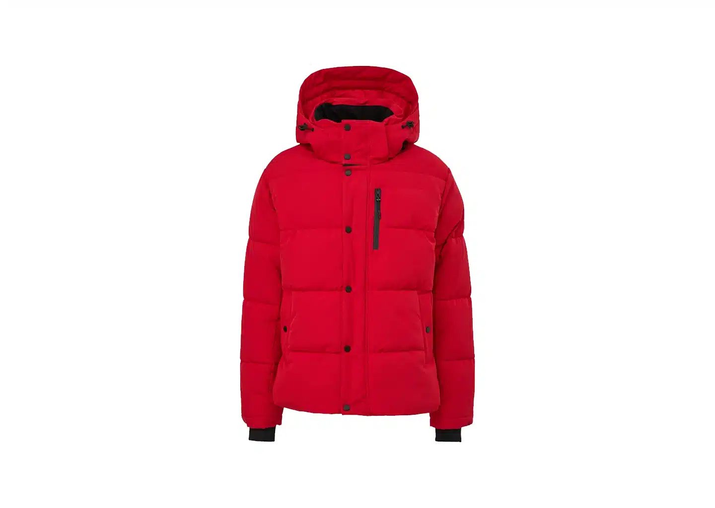 Rote Herren Winterjacke Mit Schriftprint