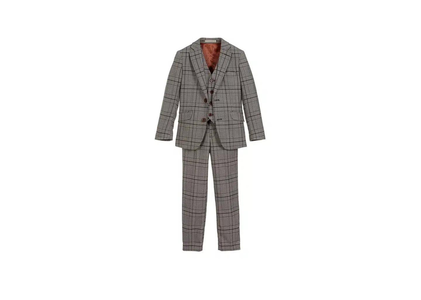Kinderanzug Karierte Grau
