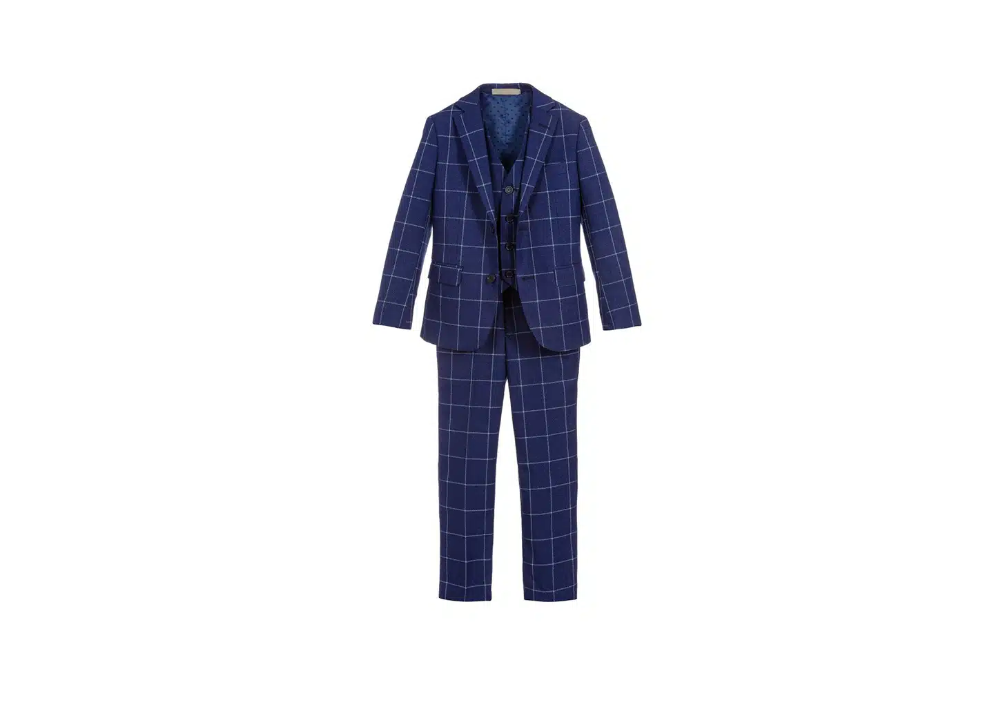 Kinderanzug Karierter Blauer