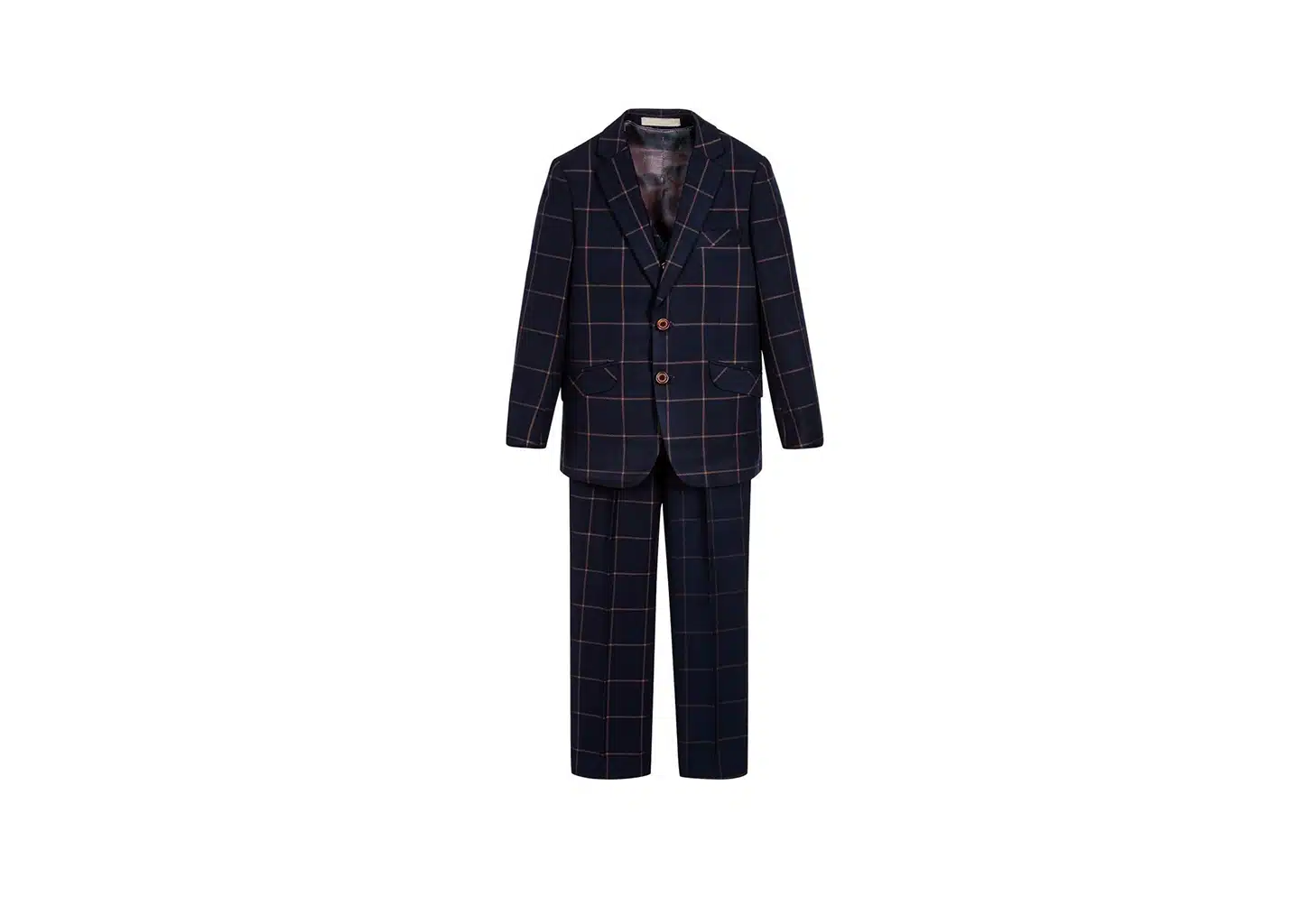 Kinderanzug Karierter schwarzer