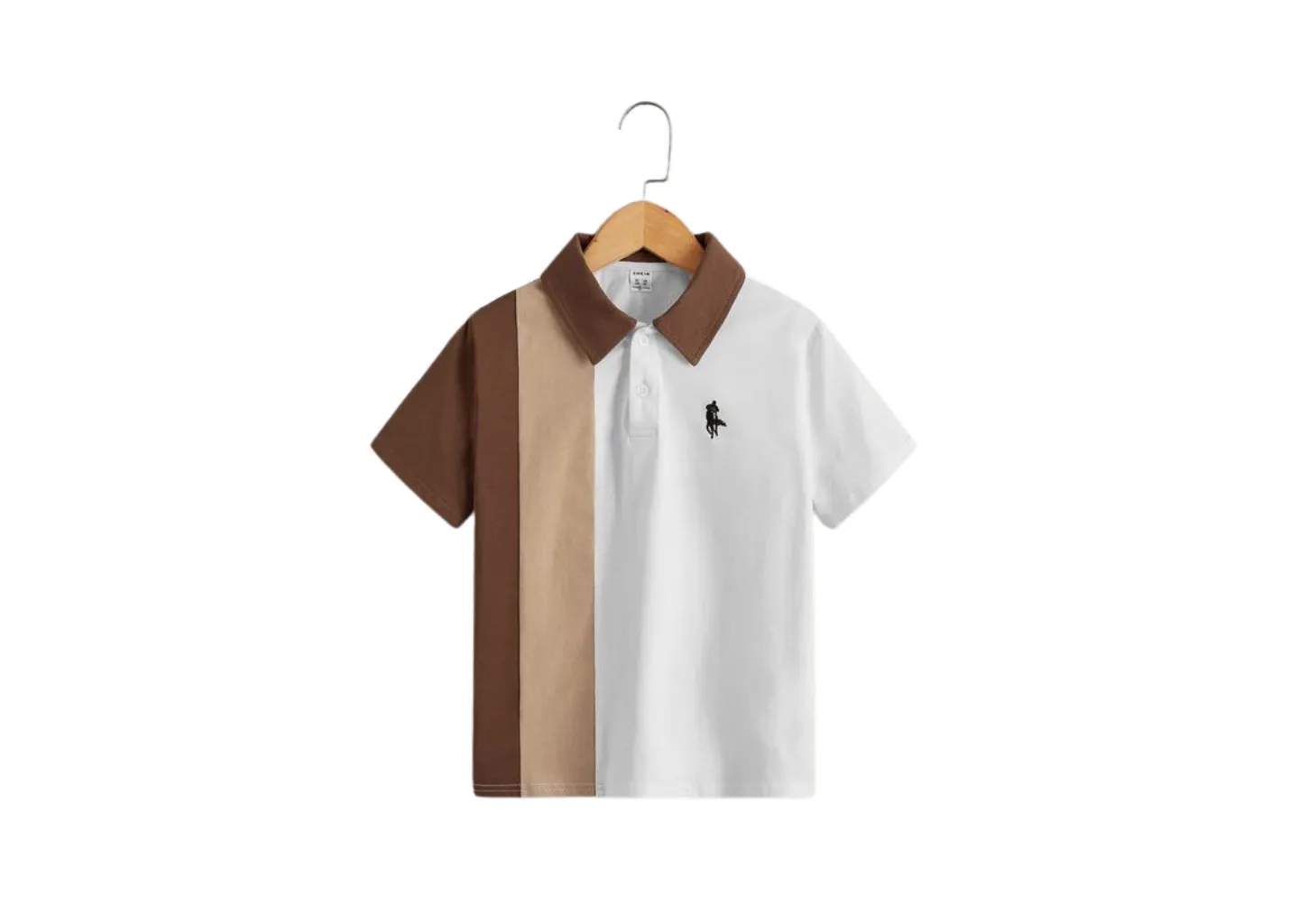 Braun Weisse Poloshirt