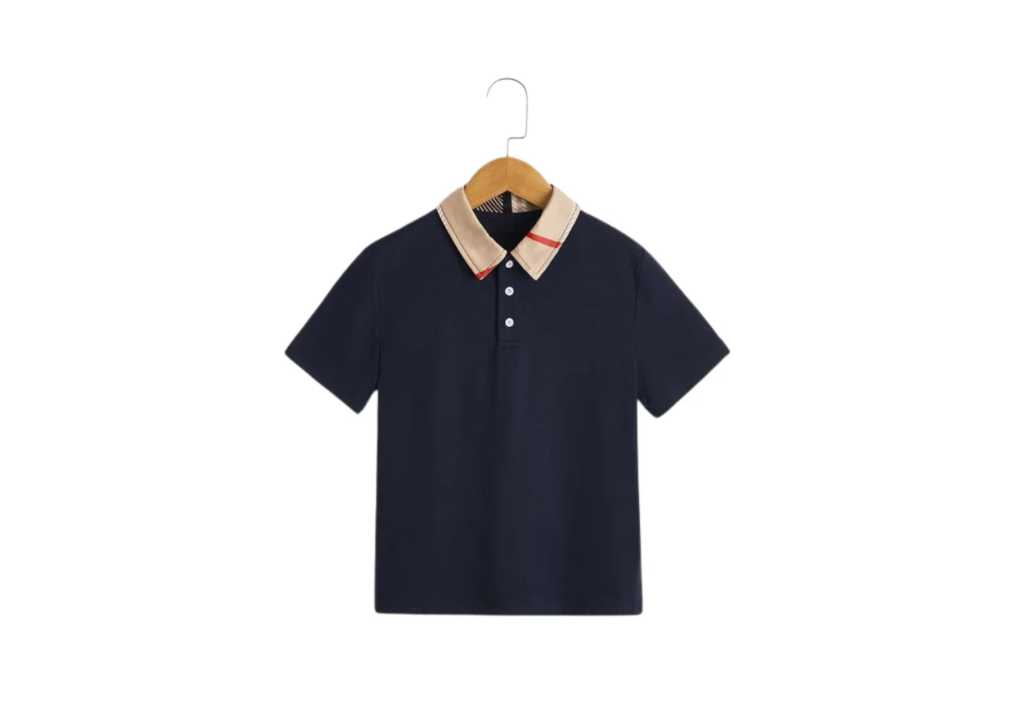 Cotton jersey Poloshirt – Blau