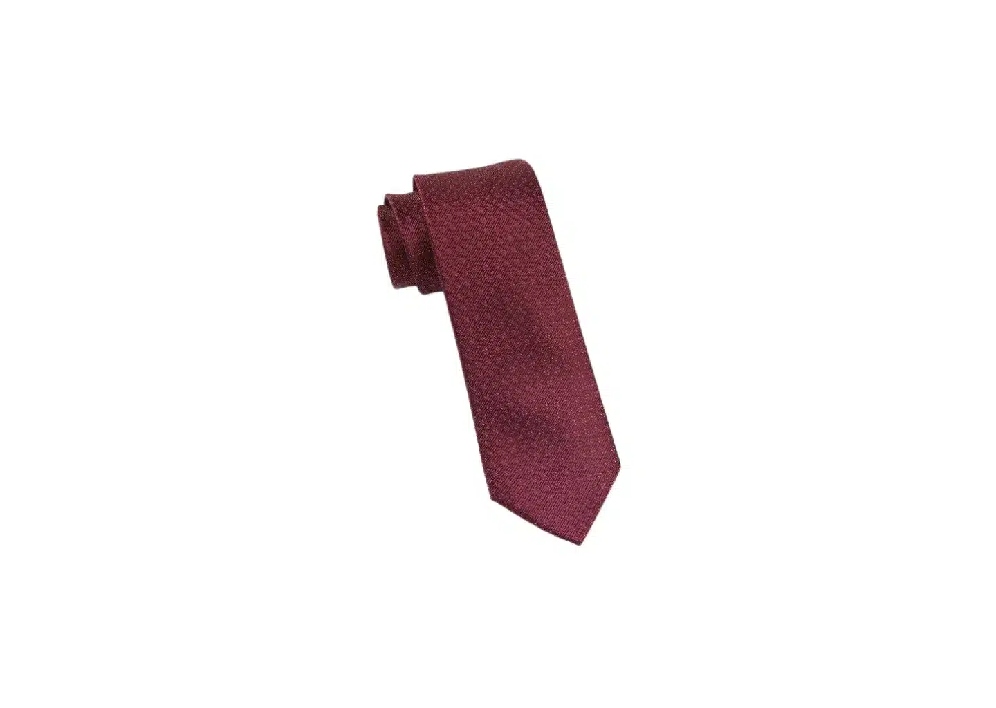 Burgundy/Rote Seidenkrawatte – Geometric Tie