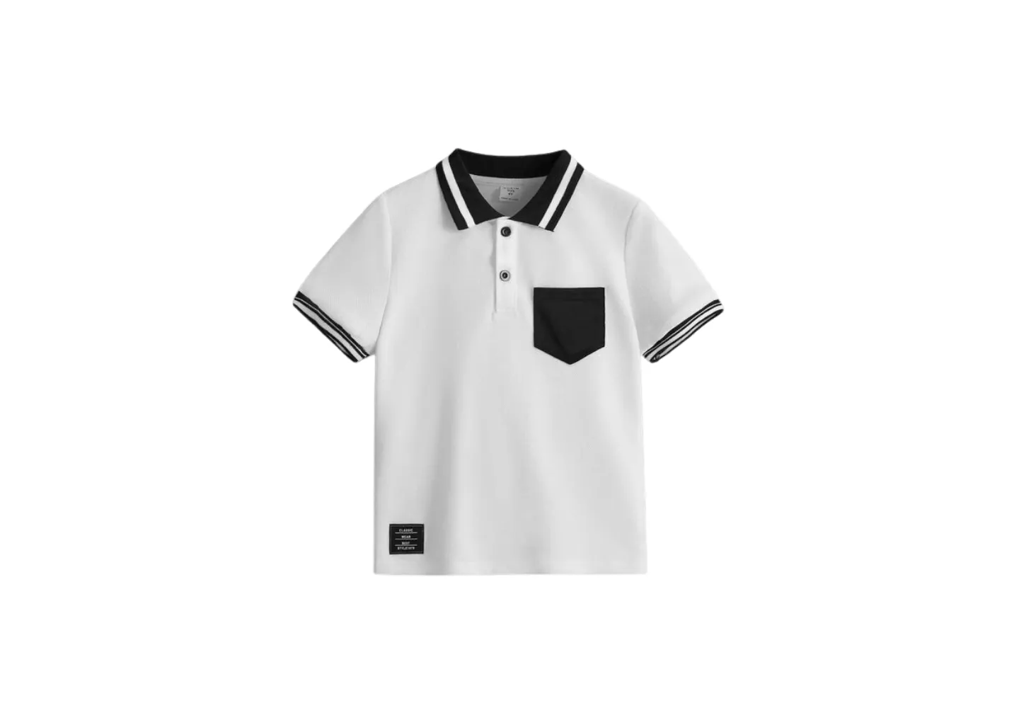 Weis Schwarzes Poloshirt