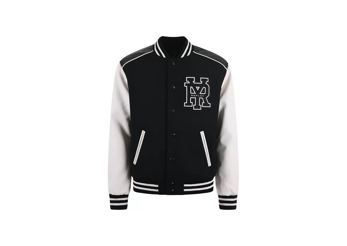 Replay Bomberjacke ivory/schwarz