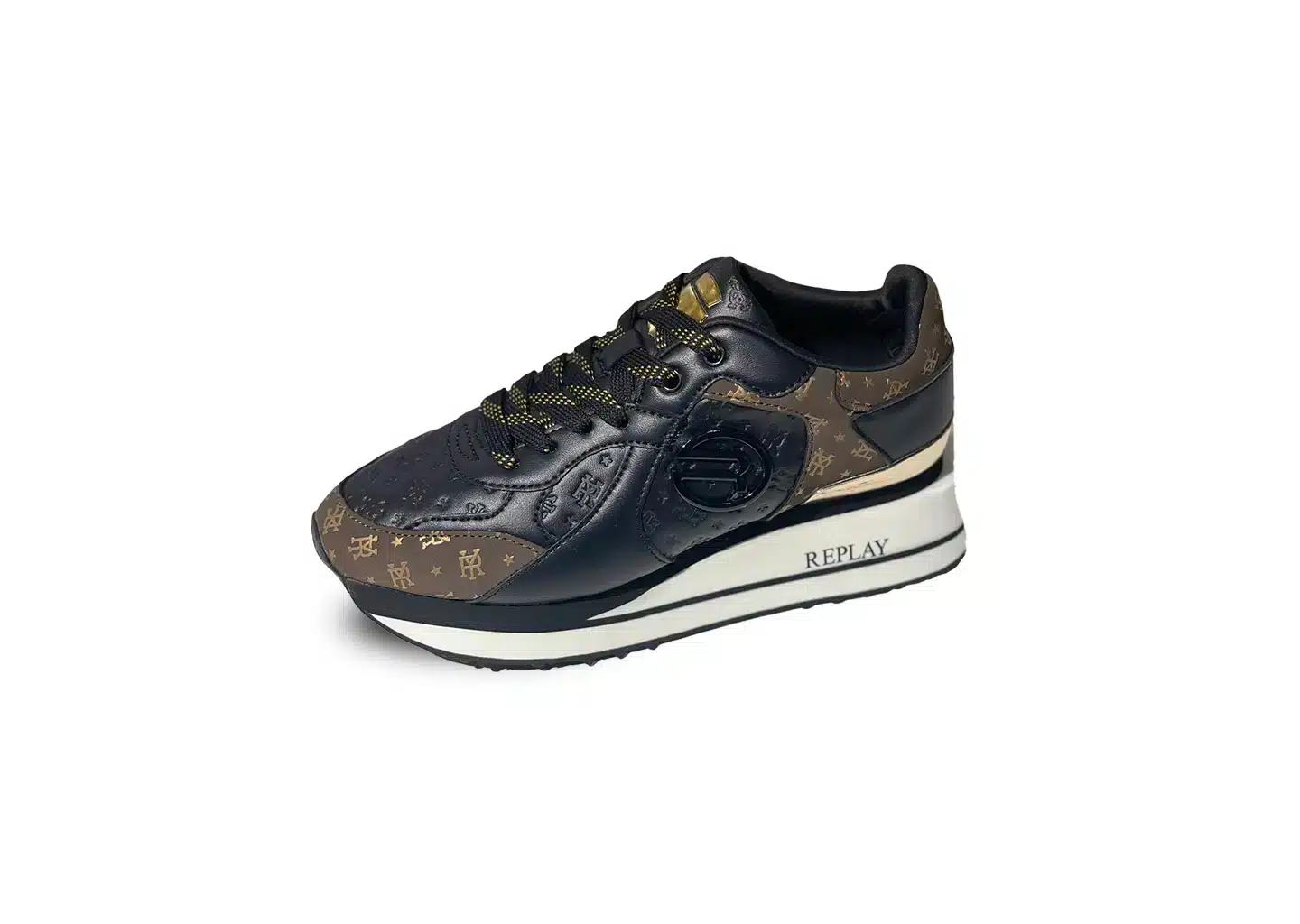 Replay Print Schnürschuhe