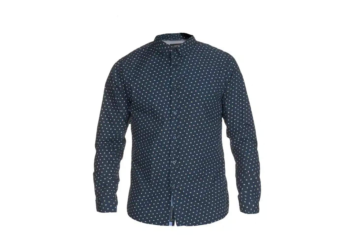 Le Temps Des Cerises Blau Herrenhemd