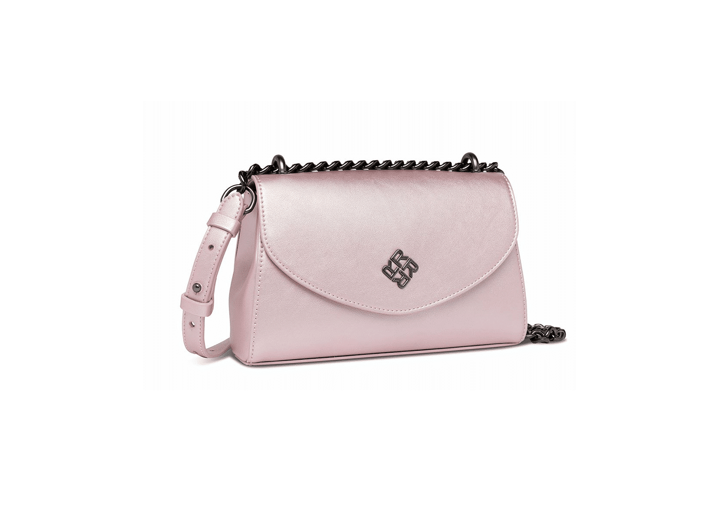 REPLAY Laminierte Rosa Umhängetasche mit Kette