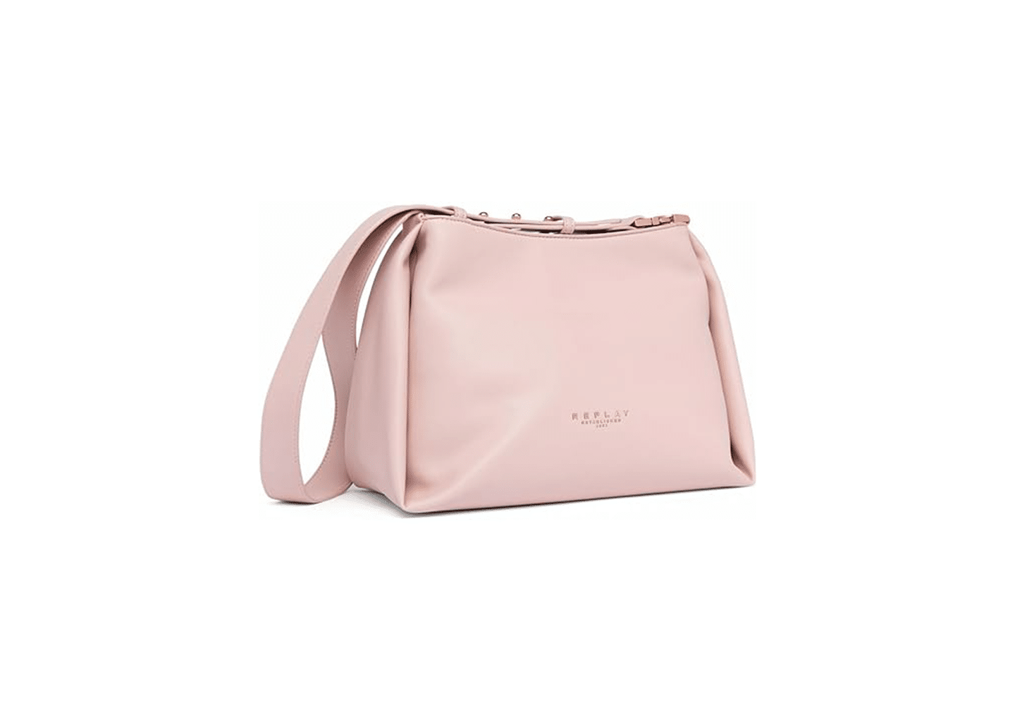 Replay Faux Leather Handbag Rosa