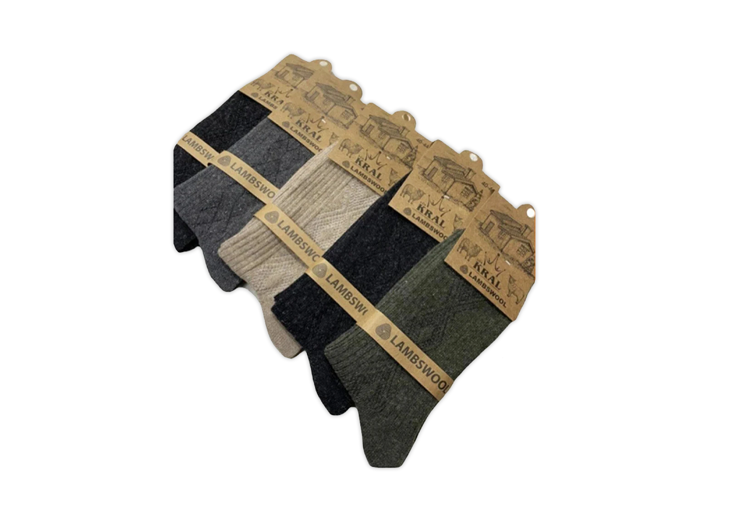 5 Paar Wollsocken – birke Corap